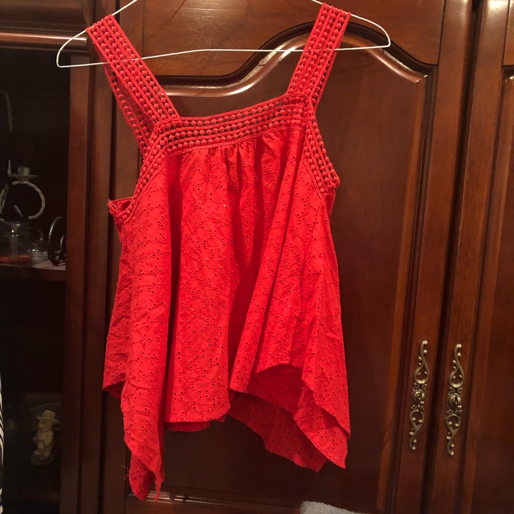 Red crop top/ shirt